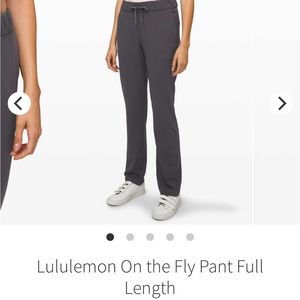 NWOT Lululemon On the Fly Pant Full
Length Size 4